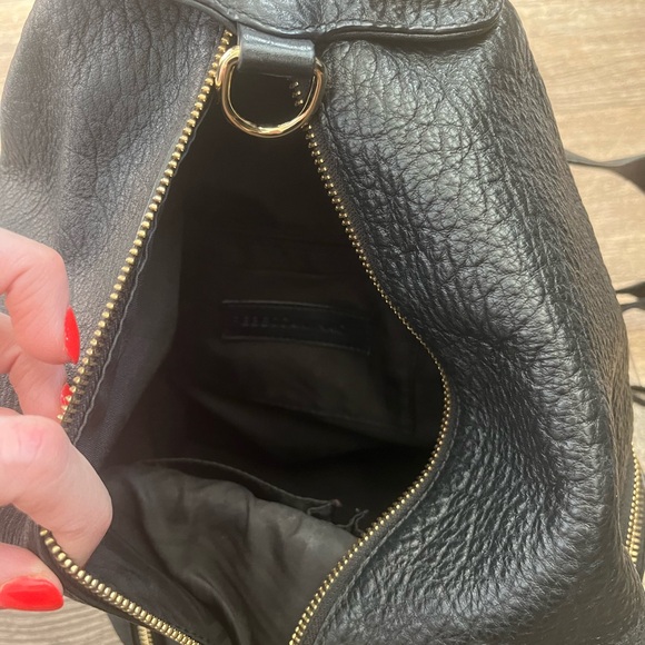 Rebecca Minkoff Black Leather Backpack with Gold Accents main image 8